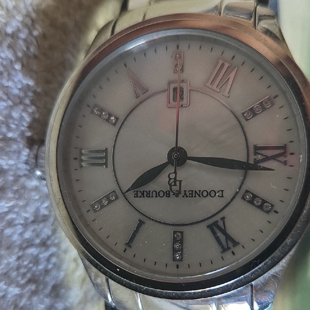Dooney & Bourke Silver and Black Men's Watch